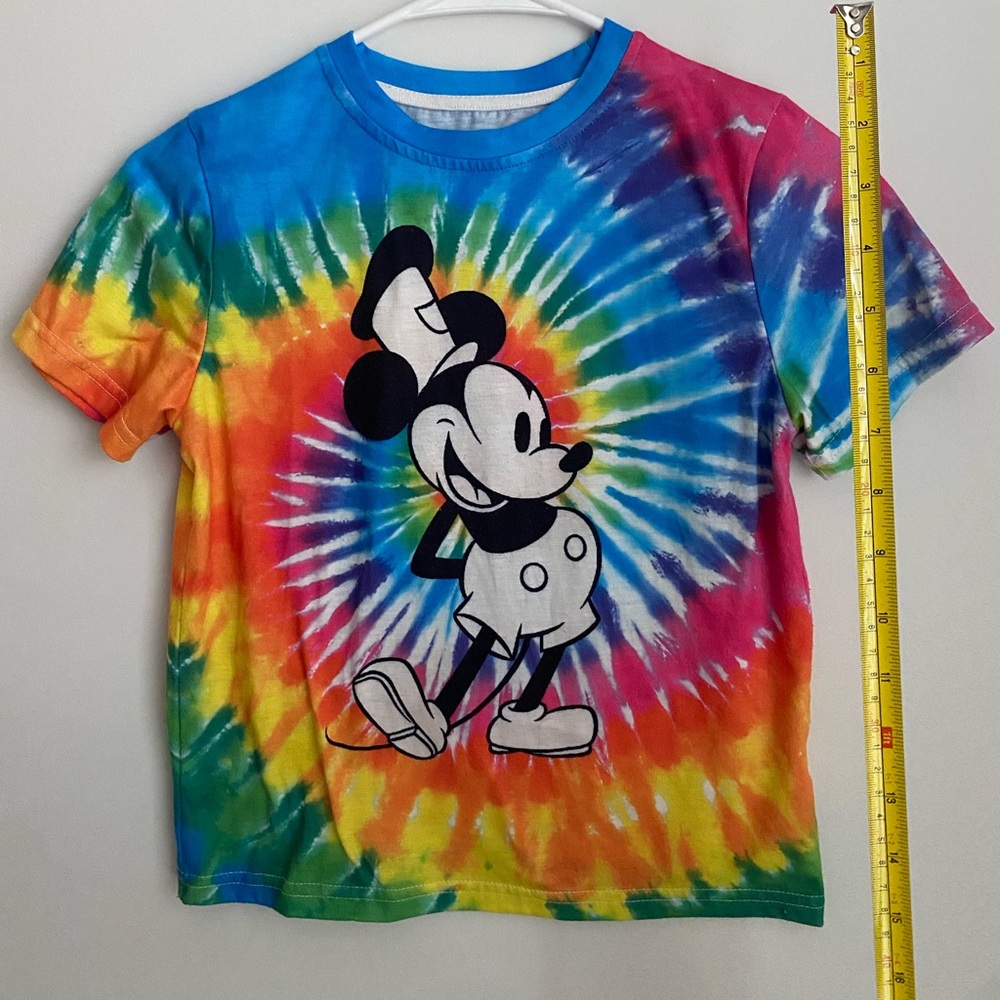 Vintage Disney Mickey Mouse Tie-Dye Kids T-Shirt - Rainbow